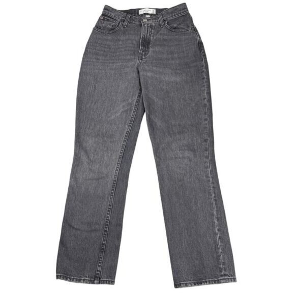 Abercrombie & Fitch Curve Love 90's Straight Ultra High Rise Jean Size 24 - Picture 2 of 7